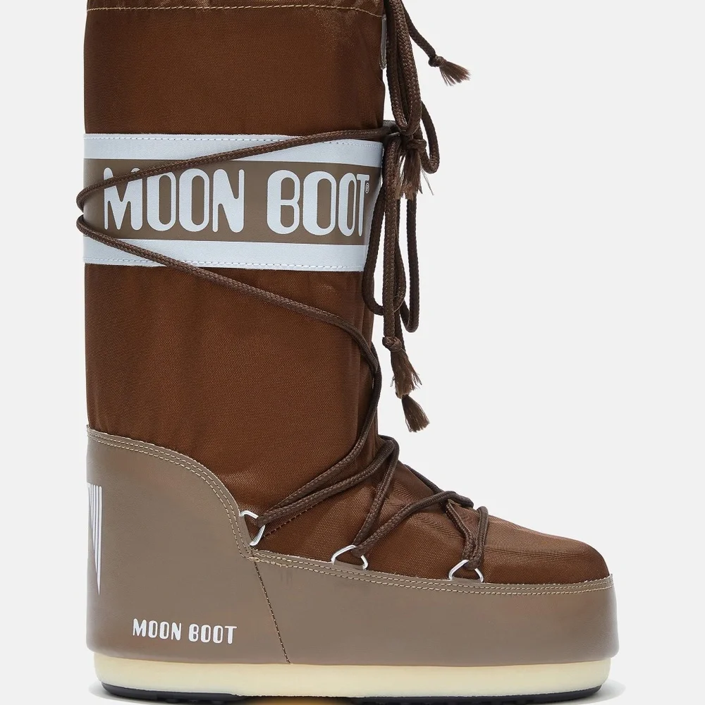 Moon Boots Icon Brown Nylon Boots